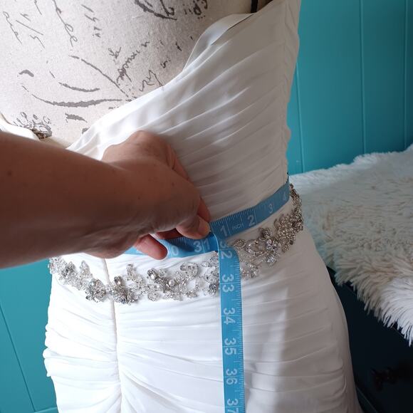 Symphony Of Venus Corset Wedding Gown Beaded Detail Waist Bridal Dress - Picture 2 of 12